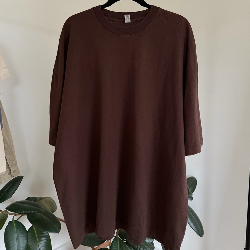 Los Angeles apparel Men's Dark Brown Short Sleeve Tee